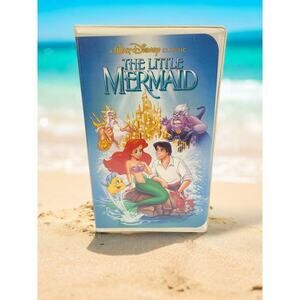 Disney THE LITTLE MERMAID VHS 1989 Black Diamond Edition Banned Cover OPENED